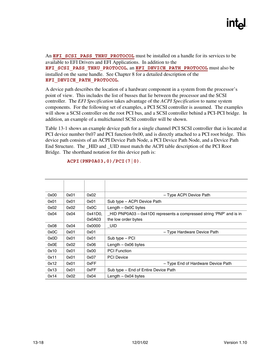 2 scsi pass thru device paths | Intel Extensible Firmware Interface User Manual | Page 538 / 1084