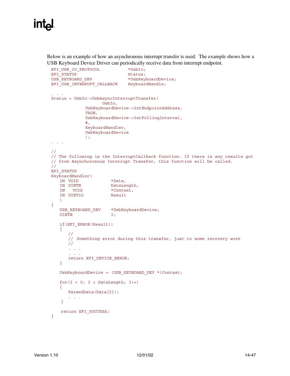 Examples | Intel Extensible Firmware Interface User Manual | Page 587 / 1084