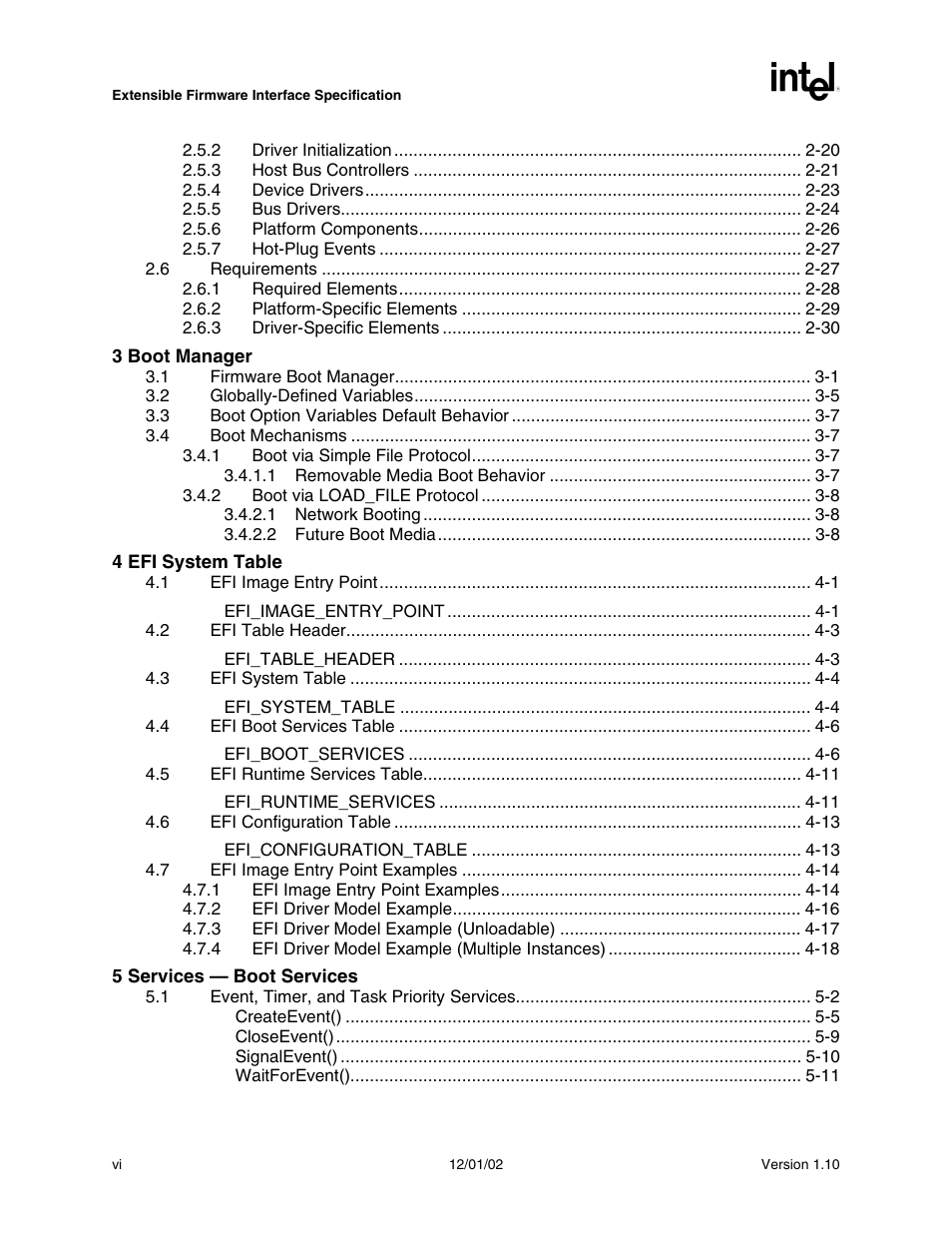 Intel Extensible Firmware Interface User Manual | Page 6 / 1084