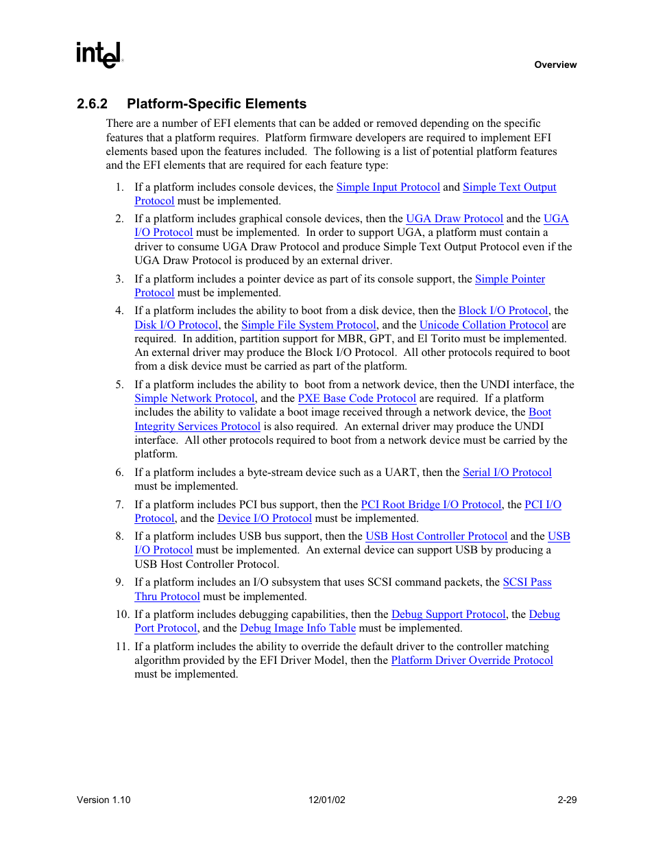 2 platform-specific elements | Intel Extensible Firmware Interface User Manual | Page 69 / 1084