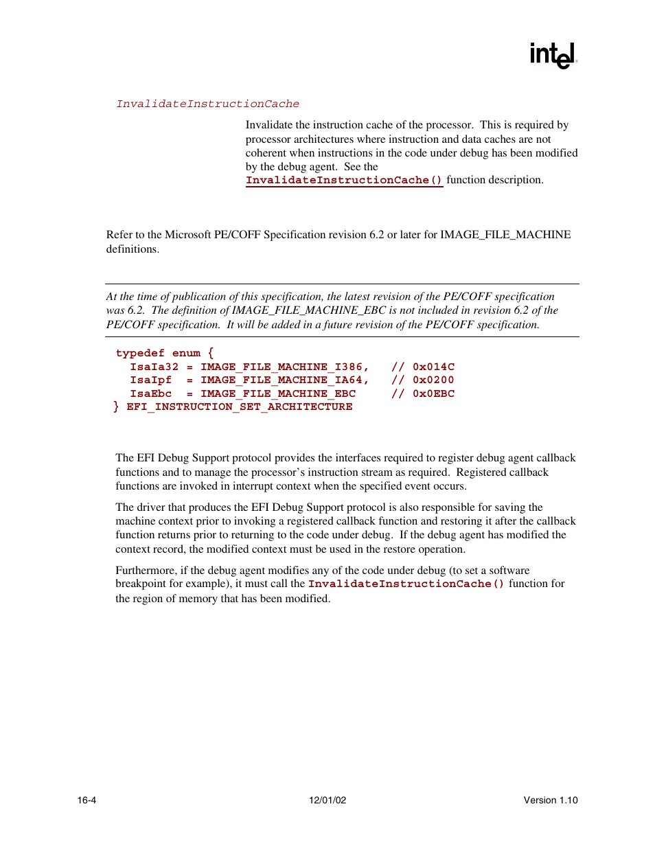 Related definitions, Description | Intel Extensible Firmware Interface User Manual | Page 718 / 1084