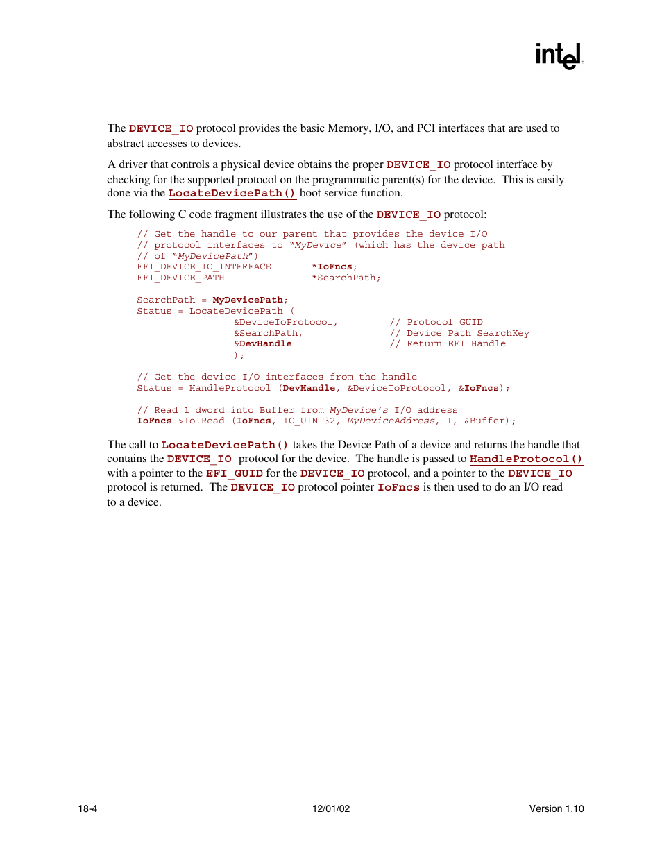 Description | Intel Extensible Firmware Interface User Manual | Page 764 / 1084