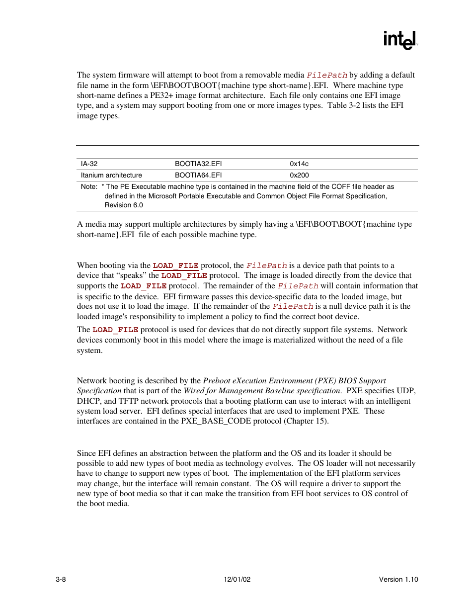 2 boot via load_file protocol, 1 network booting, 2 future boot media | Intel Extensible Firmware Interface User Manual | Page 78 / 1084