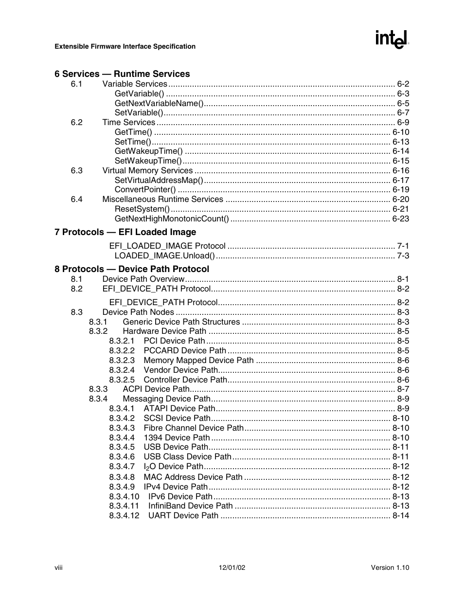 Intel Extensible Firmware Interface User Manual | Page 8 / 1084