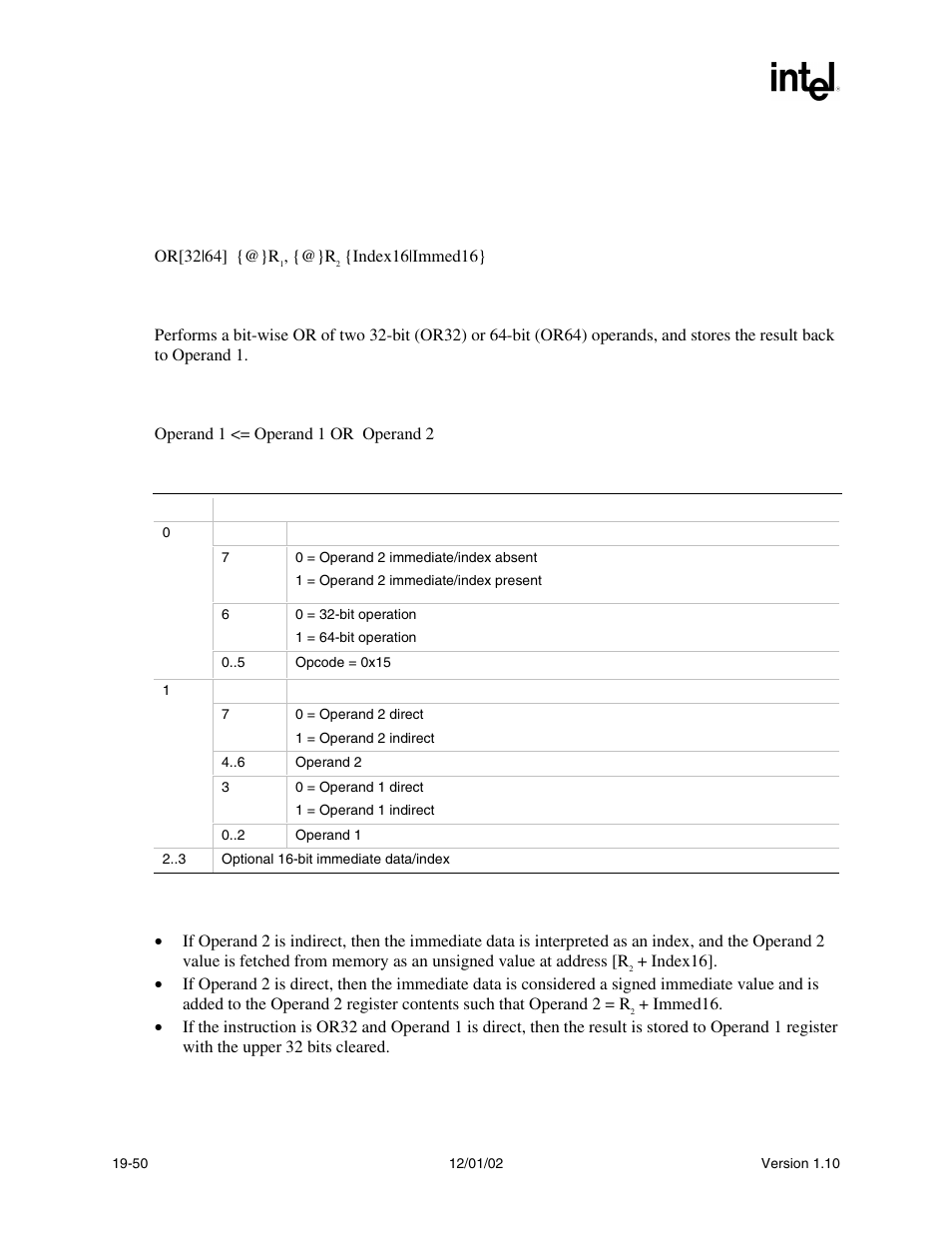 Or syntax, Description, Operation | Behaviors and restrictions | Intel Extensible Firmware Interface User Manual | Page 824 / 1084