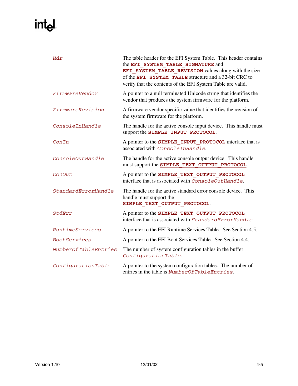 Intel Extensible Firmware Interface User Manual | Page 83 / 1084