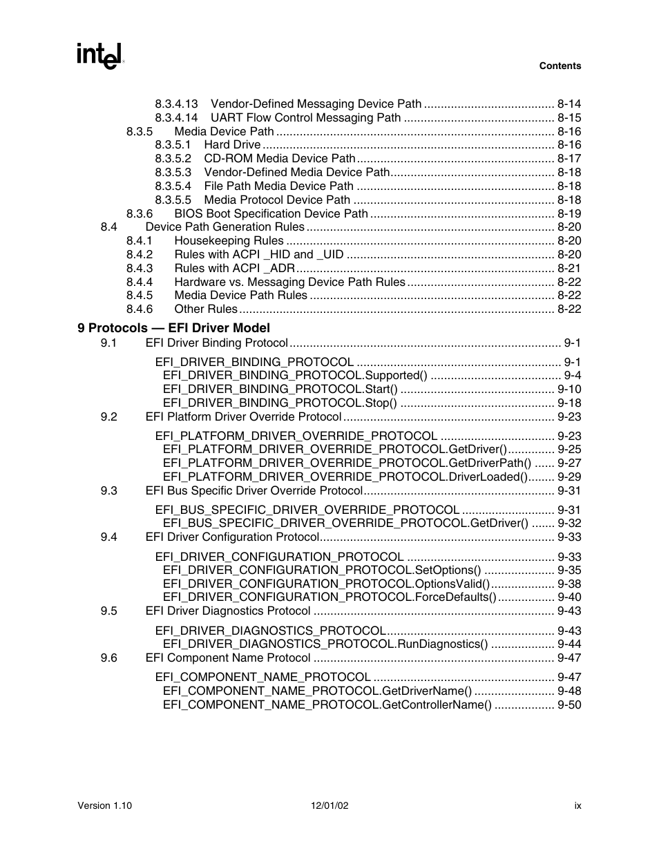 Intel Extensible Firmware Interface User Manual | Page 9 / 1084