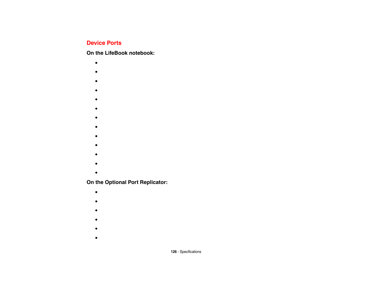 Device ports | Intel Fujitsu P8010 User Manual | Page 127 / 195
