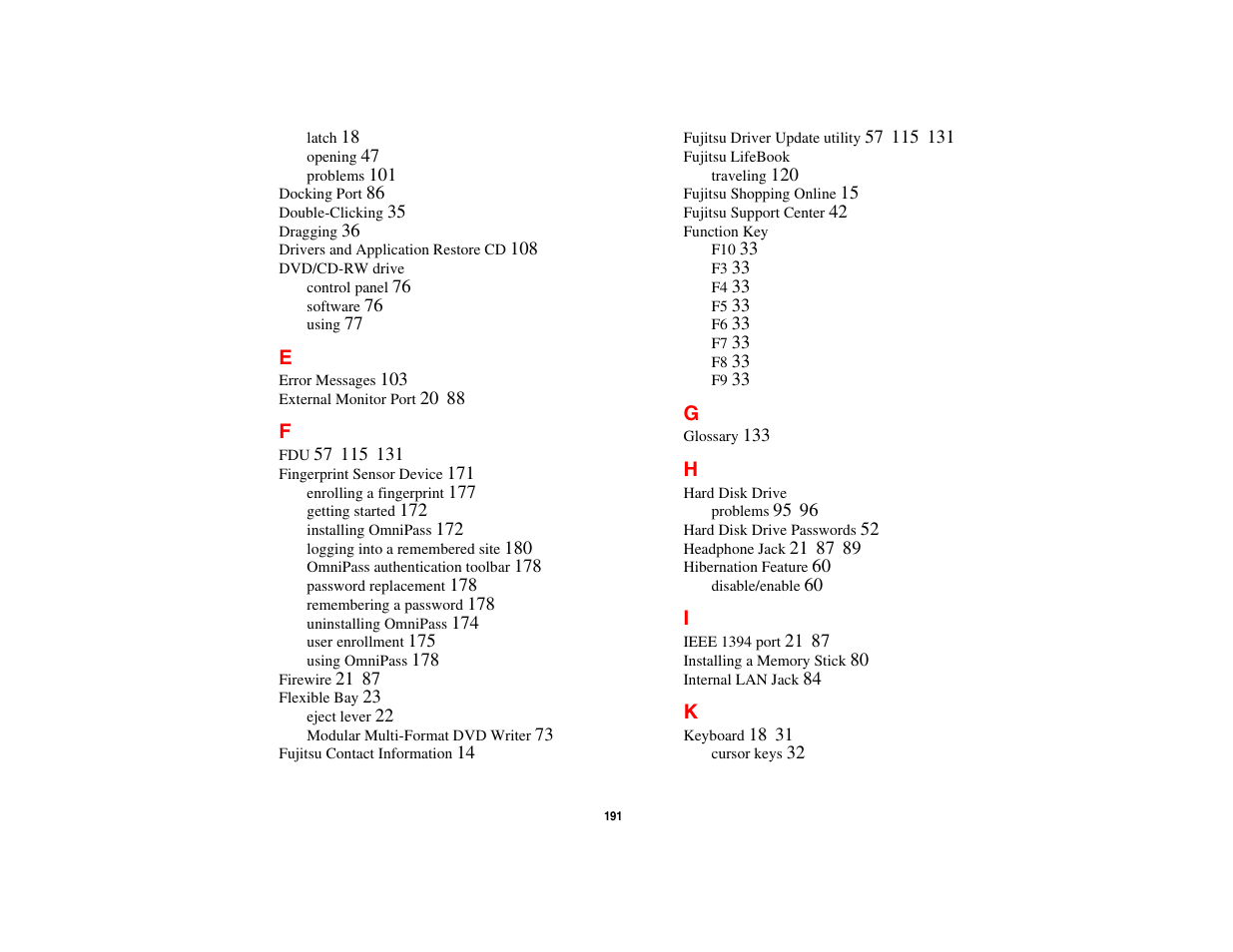 Intel Fujitsu P8010 User Manual | Page 192 / 195