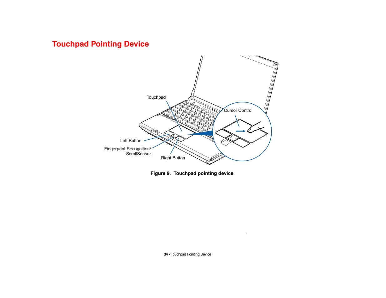 Touchpad pointing device | Intel Fujitsu P8010 User Manual | Page 35 / 195
