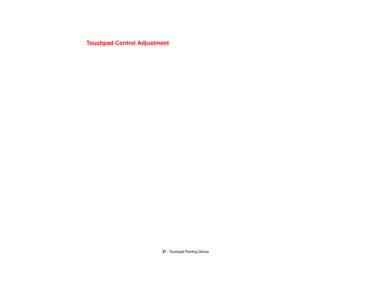 Touchpad control adjustment | Intel Fujitsu P8010 User Manual | Page 38 / 195