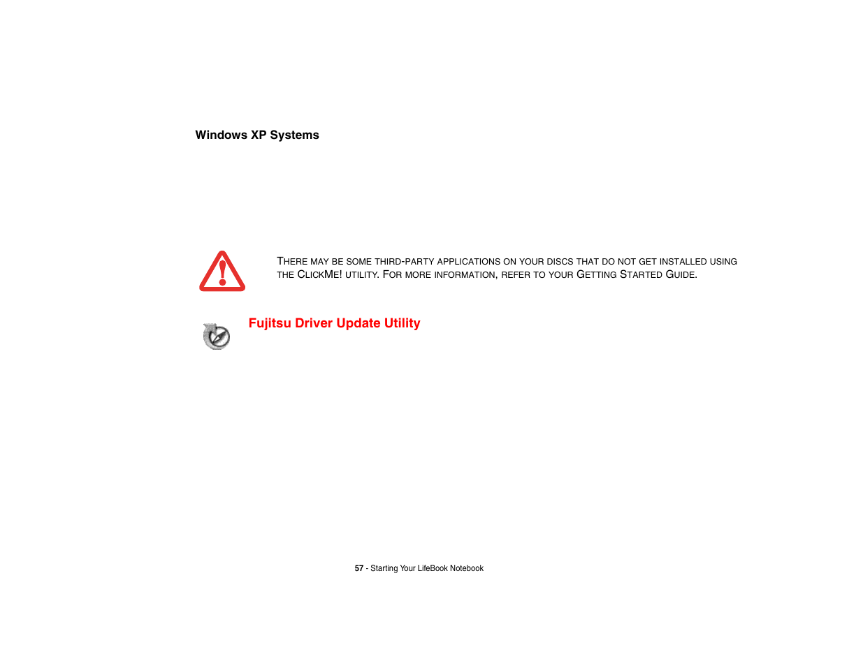 Fujitsu driver update utility | Intel Fujitsu P8010 User Manual | Page 58 / 195