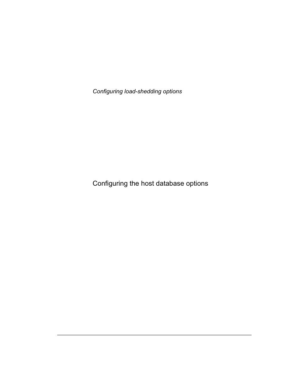 Configuring load-shedding options, Configuring the host database options, Configuring host database options | Intel 1520 User Manual | Page 108 / 176