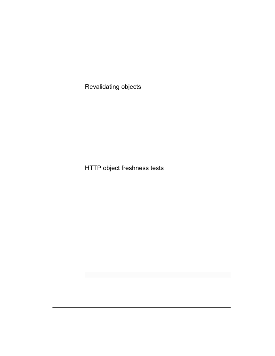 Revalidating objects, Http object freshness tests | Intel 1520 User Manual | Page 128 / 176