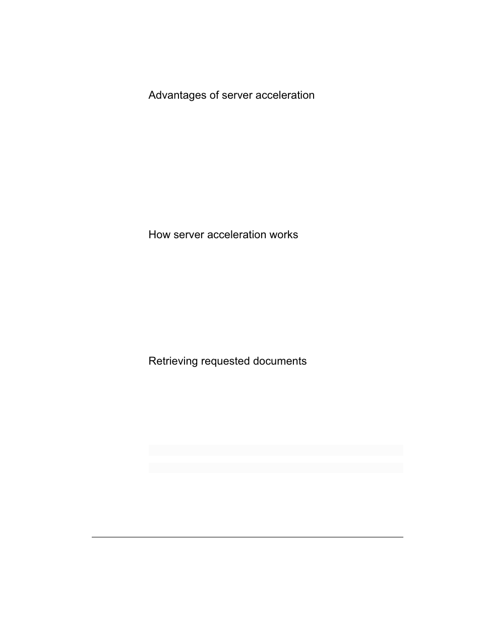 Advantages of server acceleration, How server acceleration works, Retrieving requested documents | Intel 1520 User Manual | Page 141 / 176