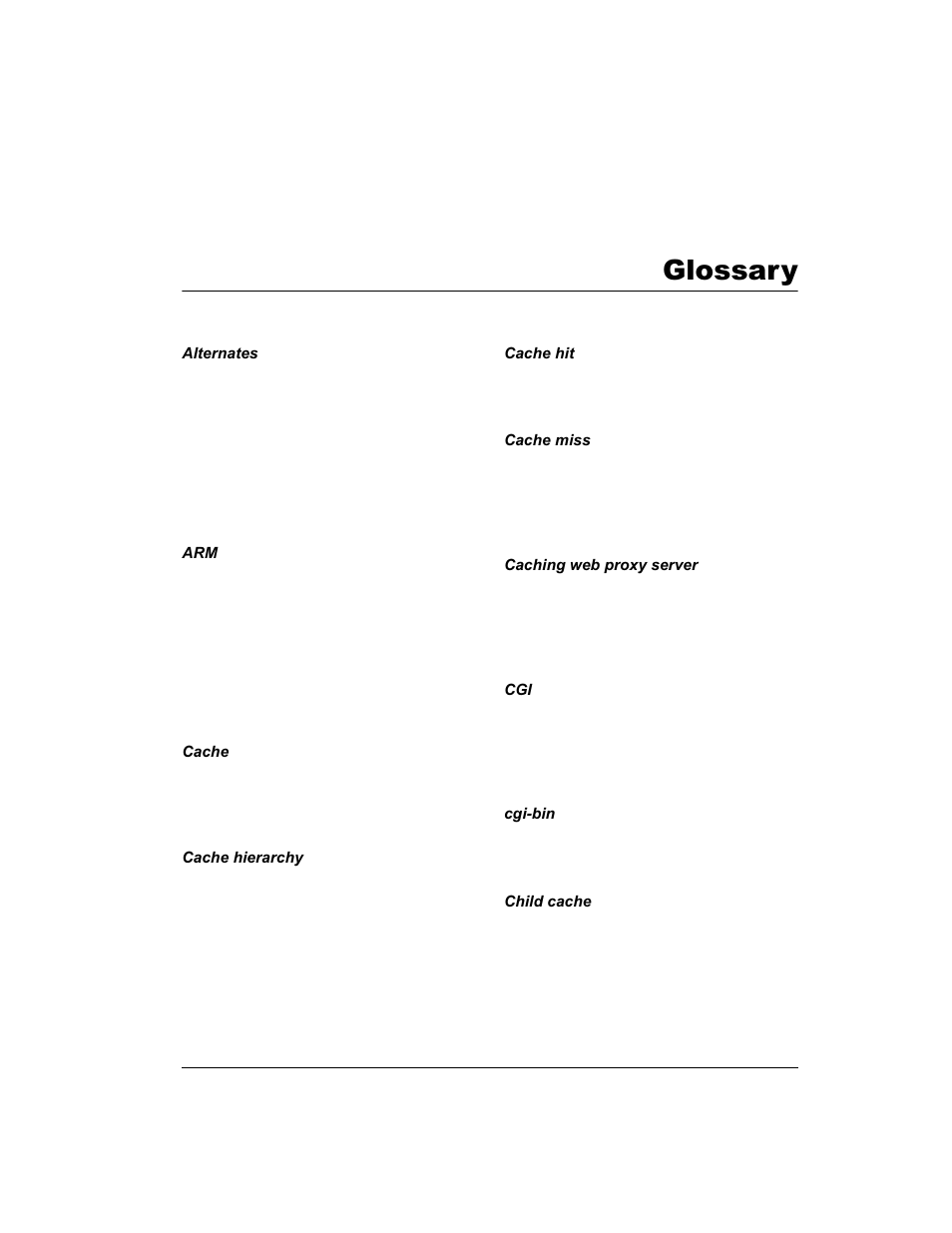 Glossary | Intel 1520 User Manual | Page 169 / 176