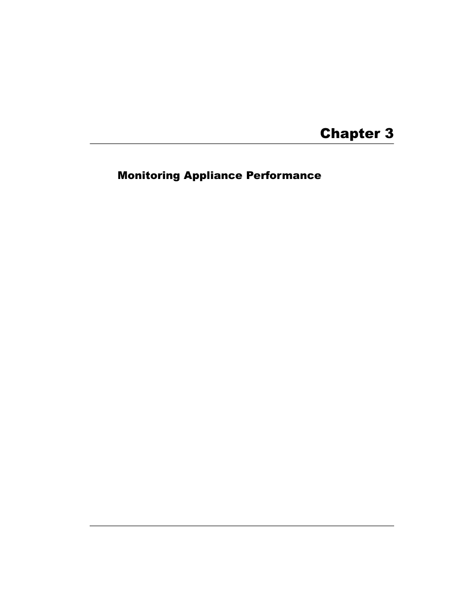 Monitoring appliance performance, Chapter 3 | Intel 1520 User Manual | Page 29 / 176