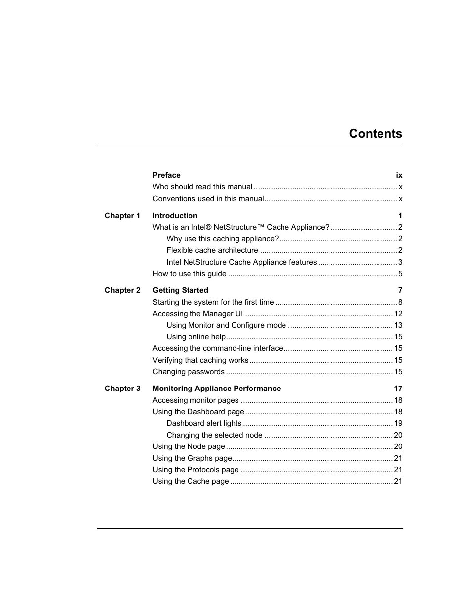 Intel 1520 User Manual | Page 3 / 176