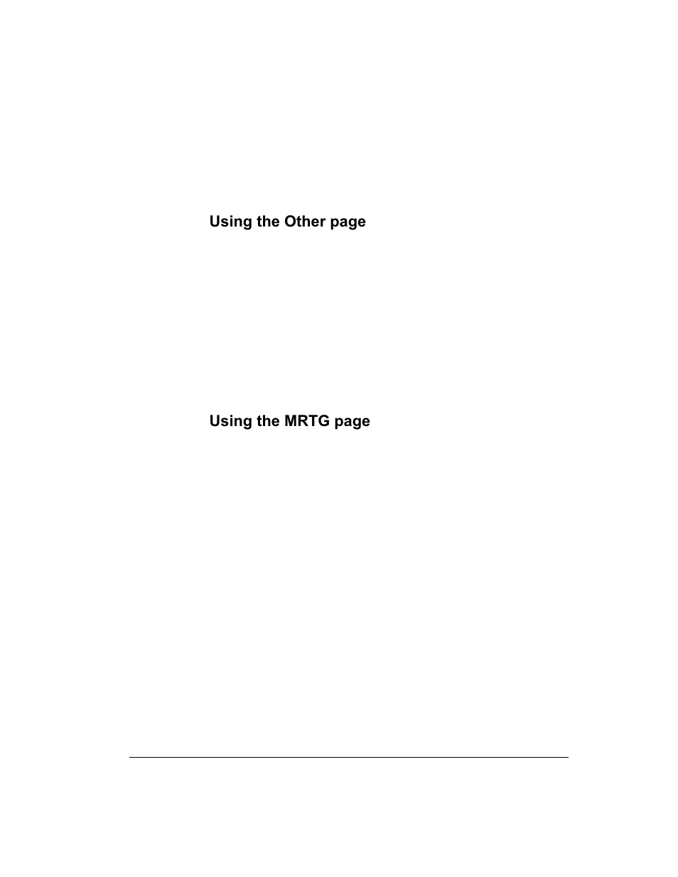 Using the other page, Using the mrtg page | Intel 1520 User Manual | Page 34 / 176