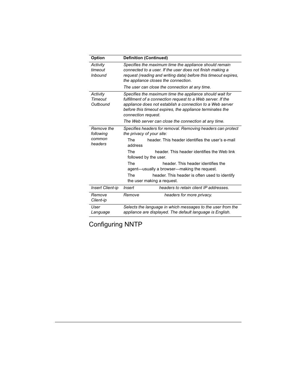 Configuring nntp | Intel 1520 User Manual | Page 43 / 176