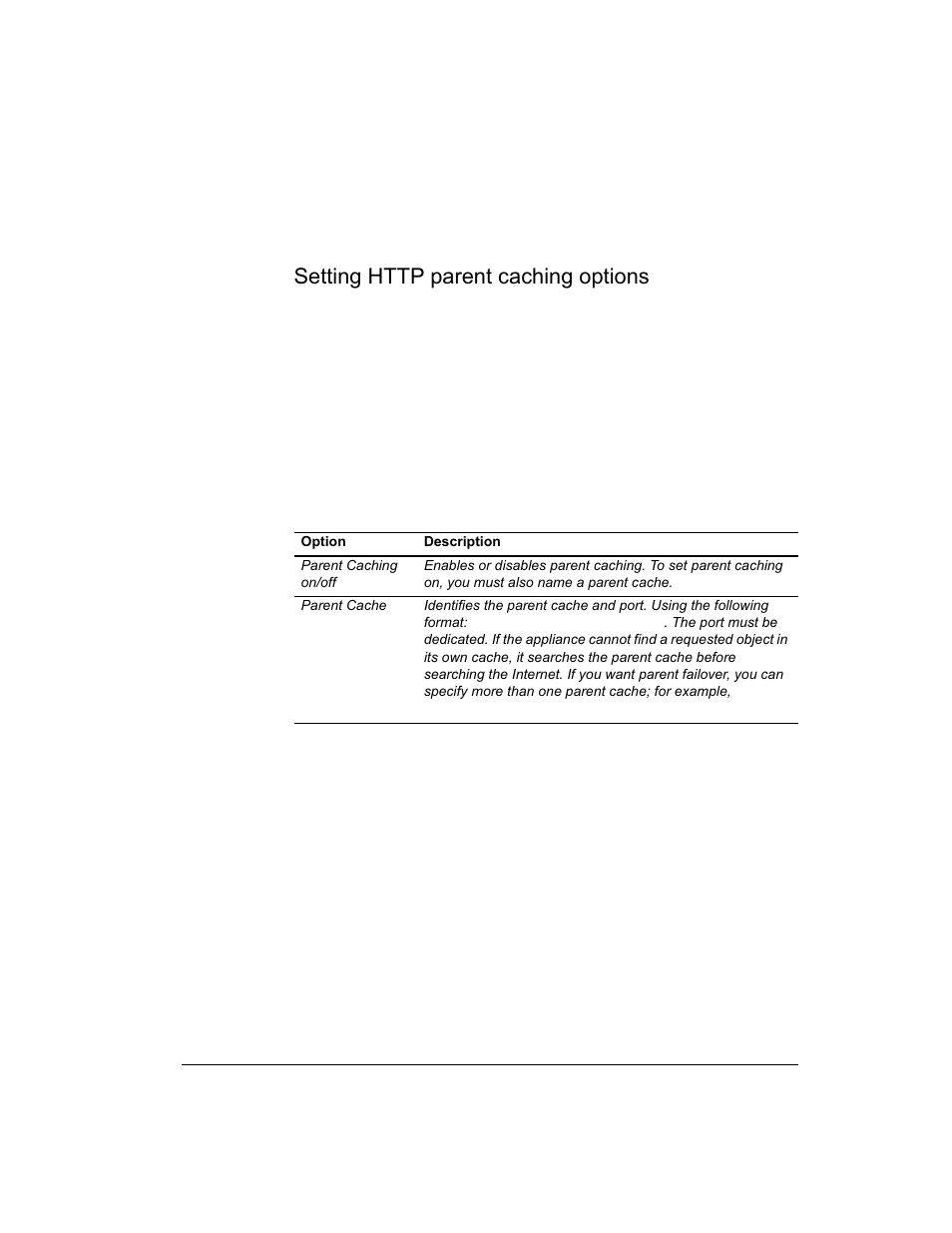 Setting http parent caching options | Intel 1520 User Manual | Page 52 / 176