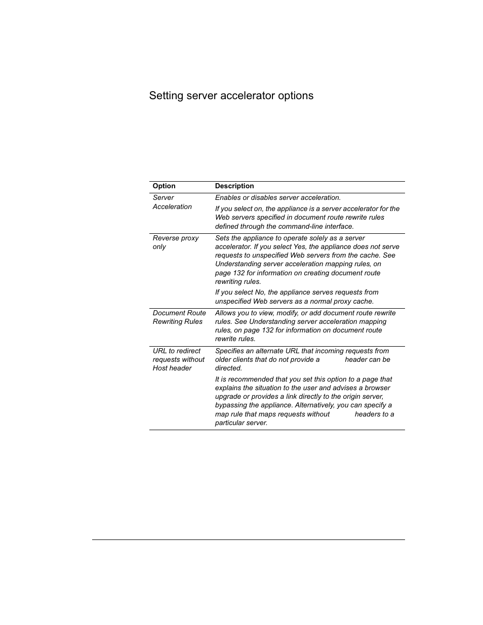 Setting server accelerator options, Creating a document route rewriting rule | Intel 1520 User Manual | Page 55 / 176
