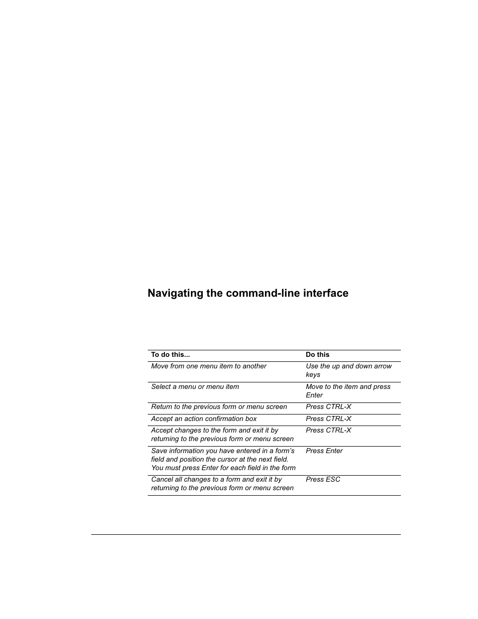 Navigating the command-line interface | Intel 1520 User Manual | Page 63 / 176