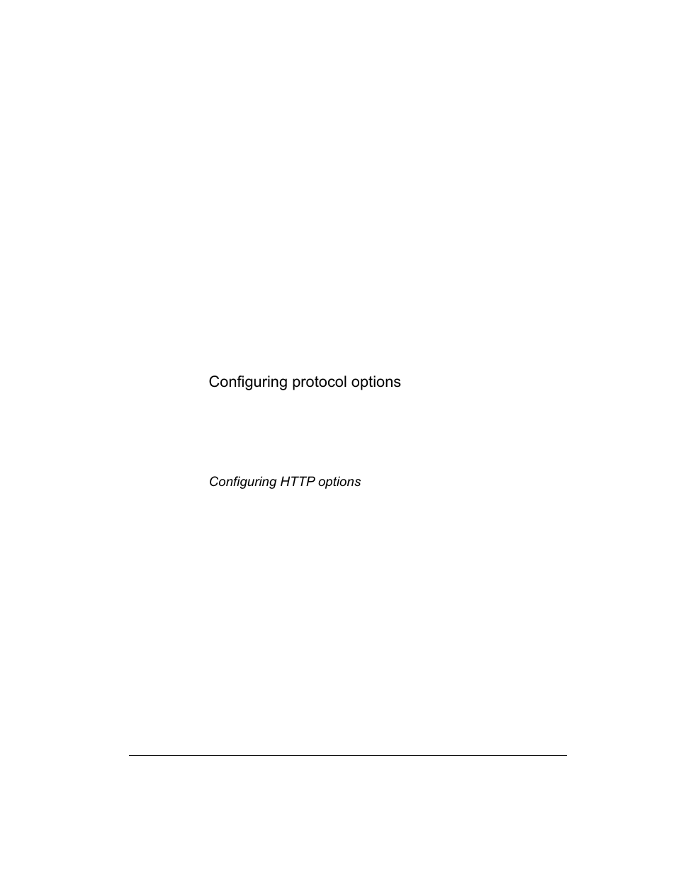 Configuring protocol options, Configuring http options, Configuring hhtp options | Intel 1520 User Manual | Page 75 / 176