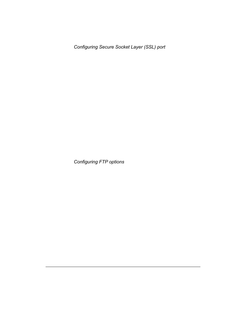 Configuring secure socket layer (ssl) port, Configuring ftp options, Configuring the ftp options | Intel 1520 User Manual | Page 83 / 176