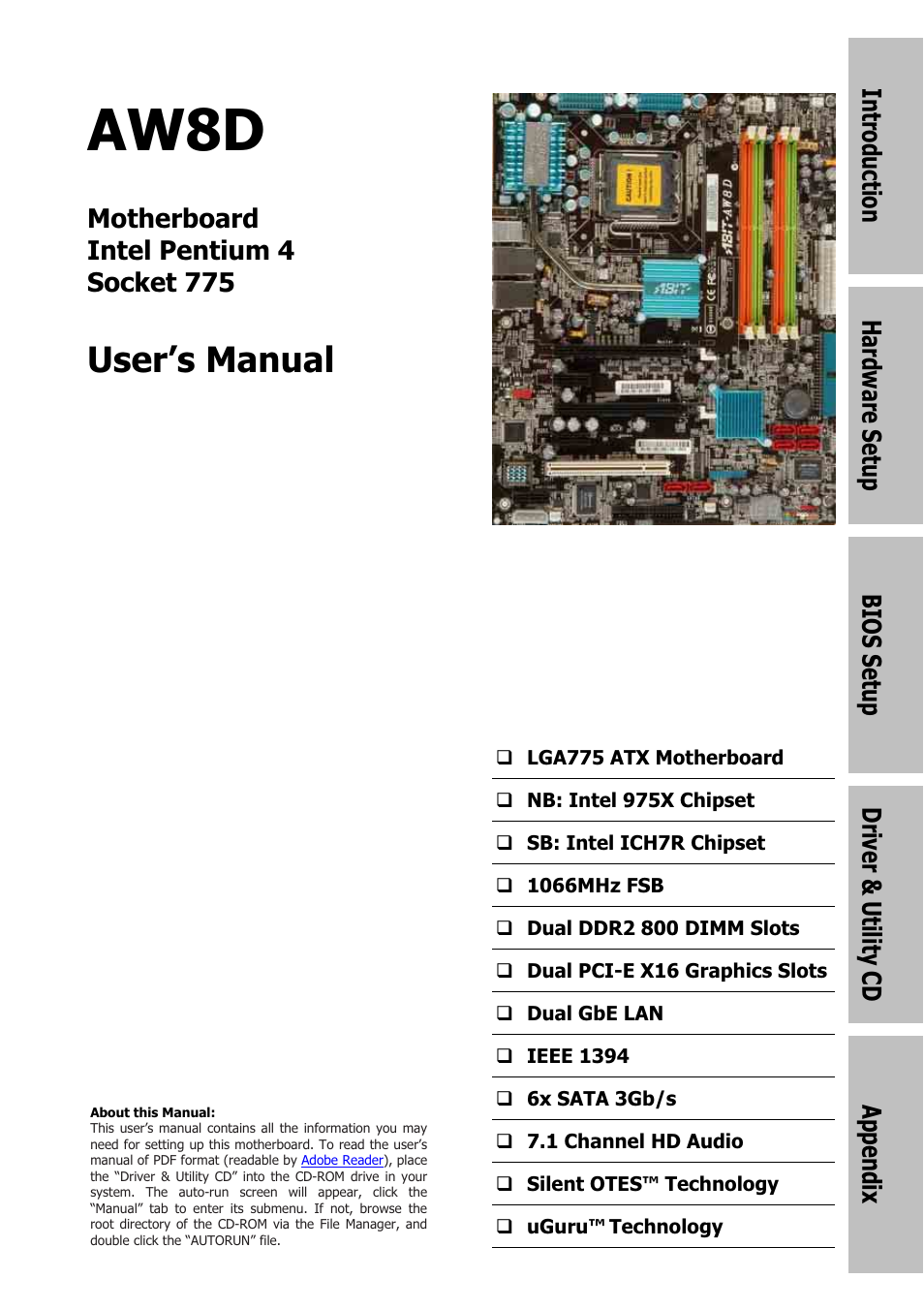 Intel AW8D User Manual | 80 pages