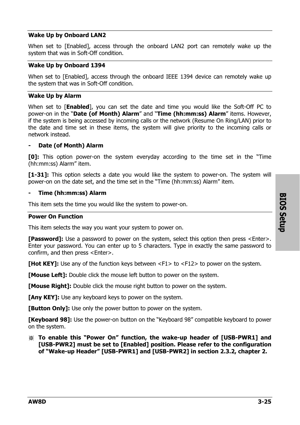 Bios setup | Intel AW8D User Manual | Page 59 / 80