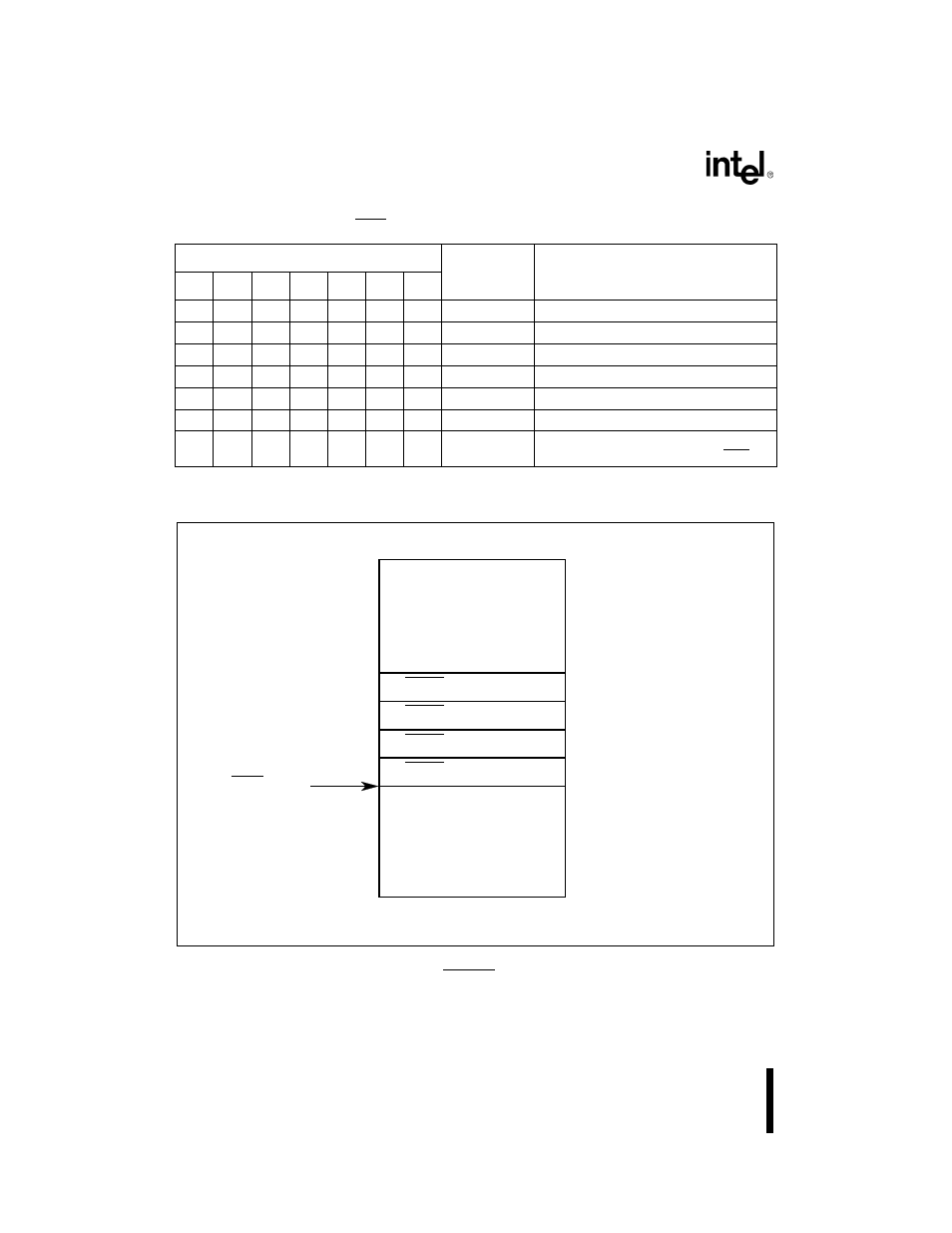 Figure 610. mcs3:0 active ranges, Table 65. mcs block size and start address restri, Figure 6-10). the base addr | Table 6-5 lis | Intel 80C188XL User Manual | Page 169 / 405