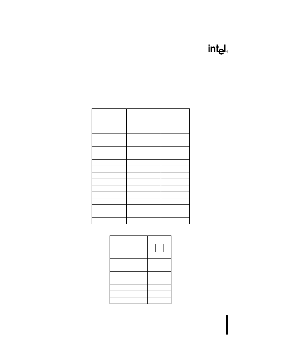 1 interrupt vector register, Table 84. interrupt control unit register compari, Table 85. slave mode fixed interrupt type bits | Intel 80C188XL User Manual | Page 221 / 405
