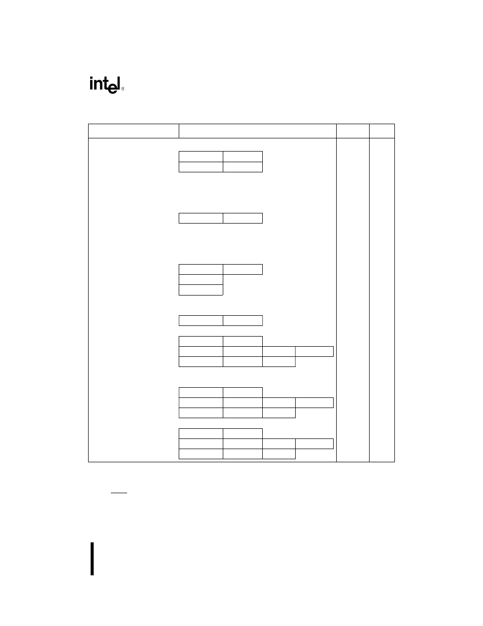 D-5 instruction set opcodes and clock cycles, Table d-2. instruction set summary (continued) | Intel 80C188XL User Manual | Page 378 / 405