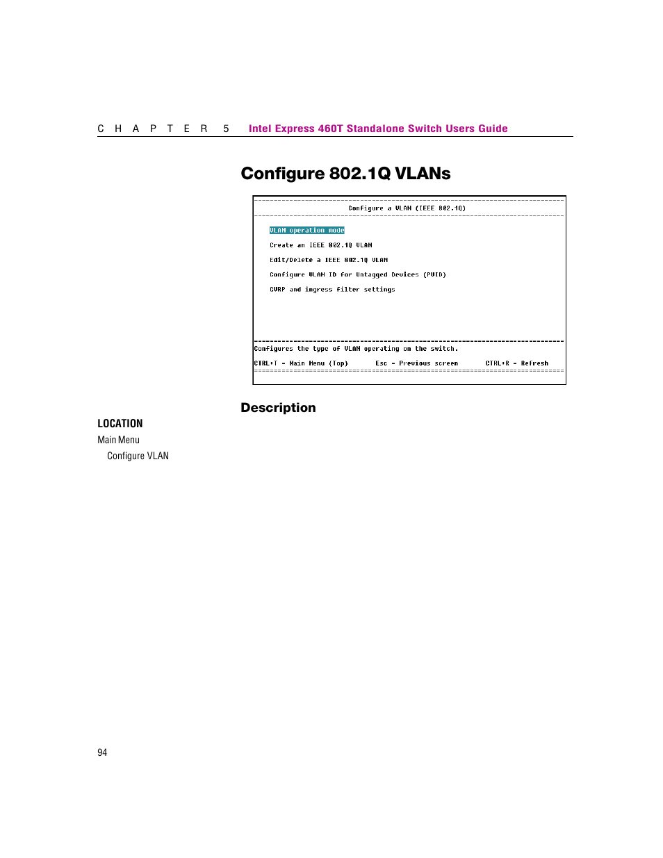 Configure 802.1q vlans | Intel 460T User Manual | Page 100 / 150