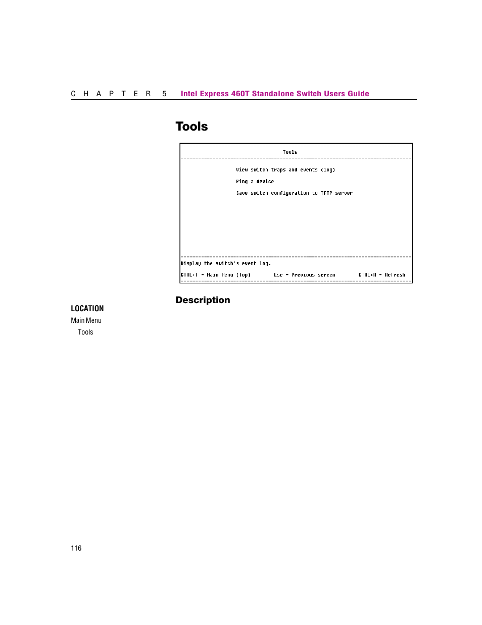 Tools | Intel 460T User Manual | Page 122 / 150