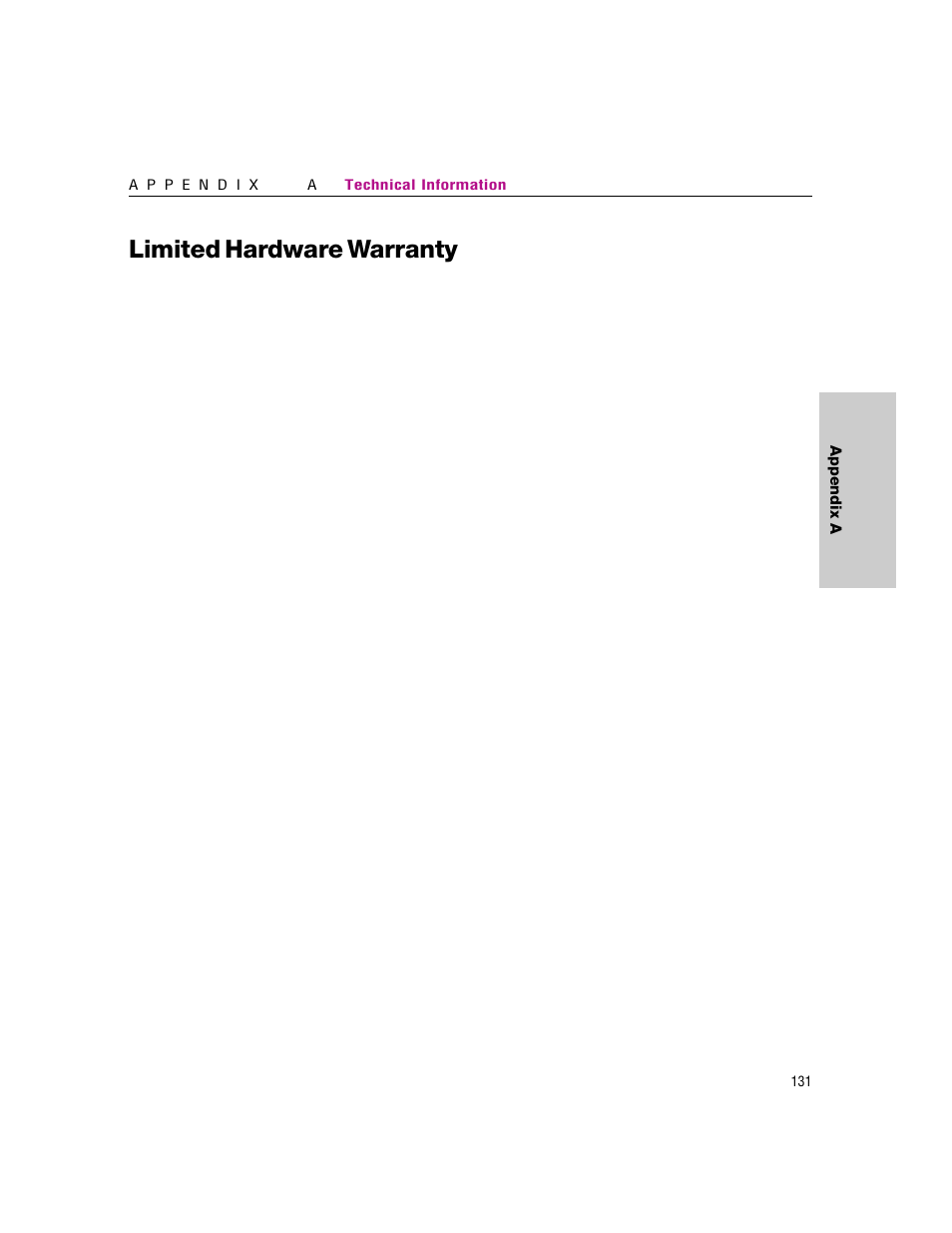 Limited hardware warranty | Intel 460T User Manual | Page 136 / 150