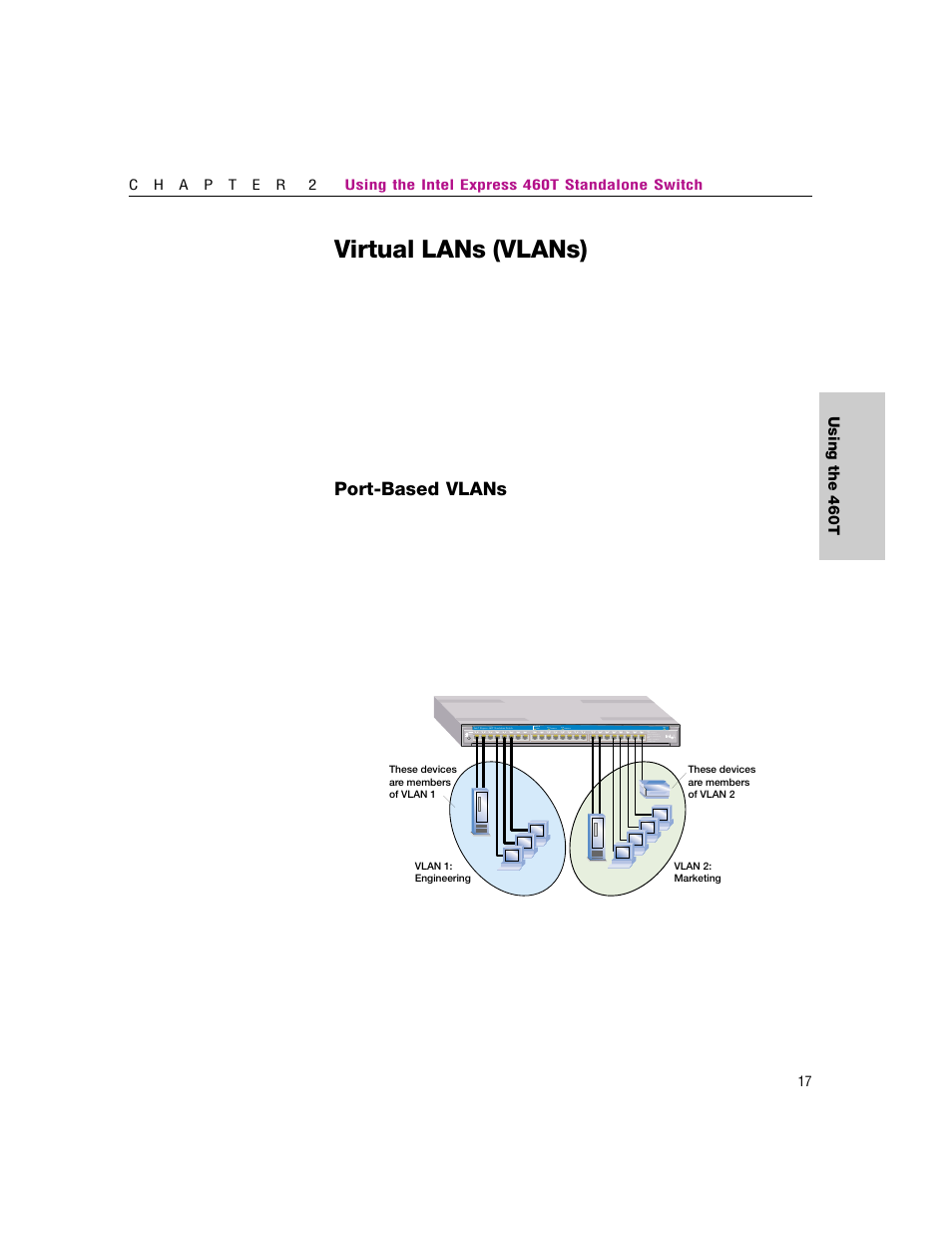 Virtual lans (vlans), Port-based vlans | Intel 460T User Manual | Page 23 / 150