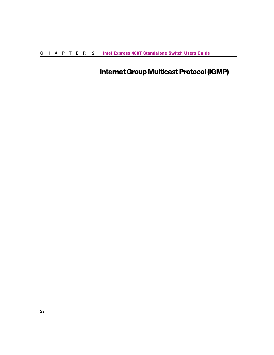 Internet group multicast protocol (igmp) | Intel 460T User Manual | Page 28 / 150