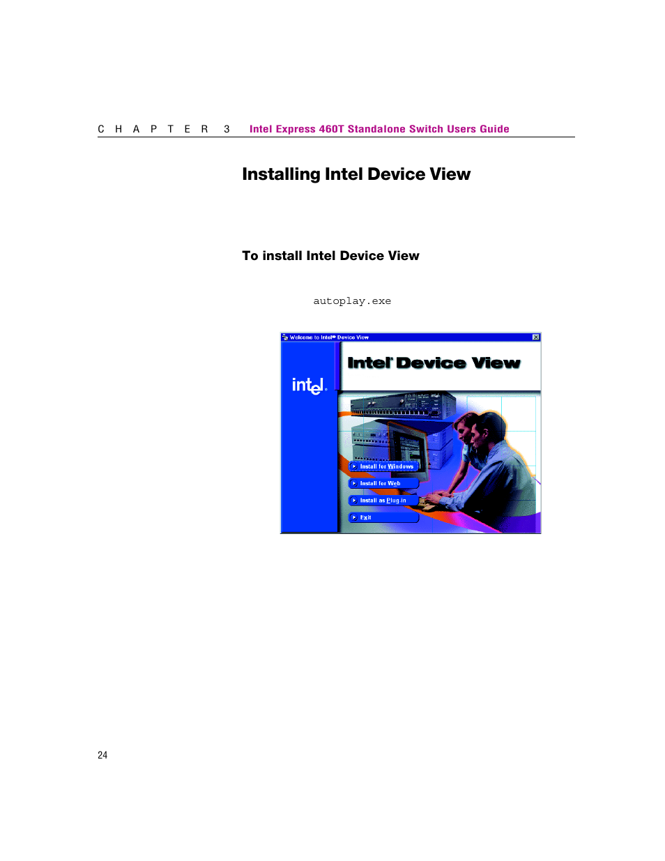 Installing intel device view | Intel 460T User Manual | Page 30 / 150