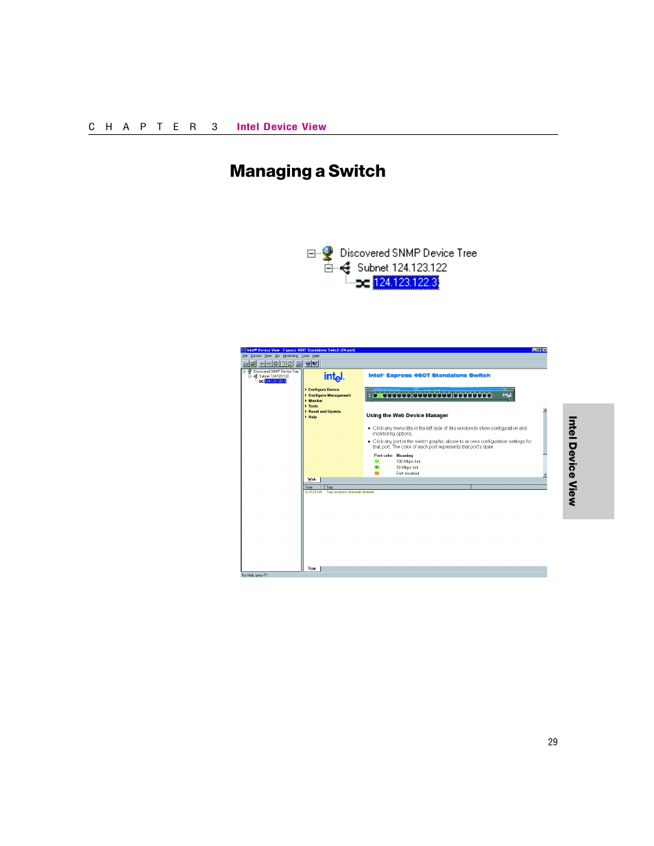 Managing a switch | Intel 460T User Manual | Page 35 / 150