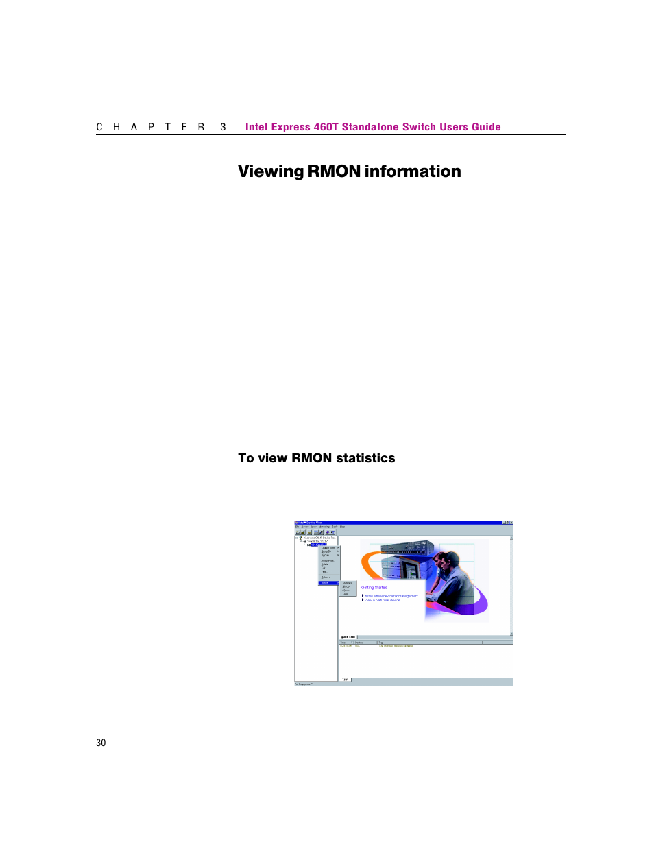 Viewing rmon information | Intel 460T User Manual | Page 36 / 150