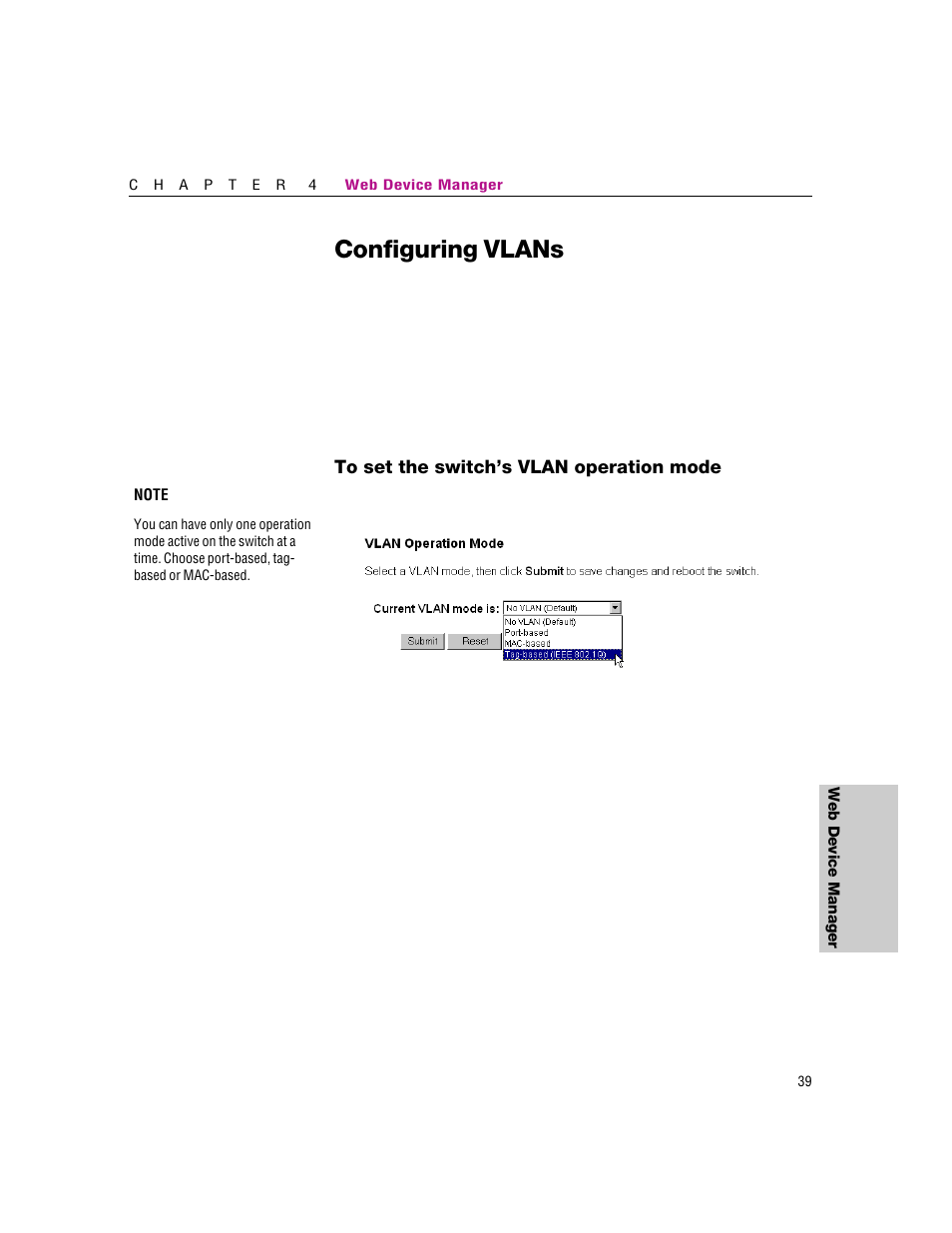 Configuring vlans | Intel 460T User Manual | Page 45 / 150