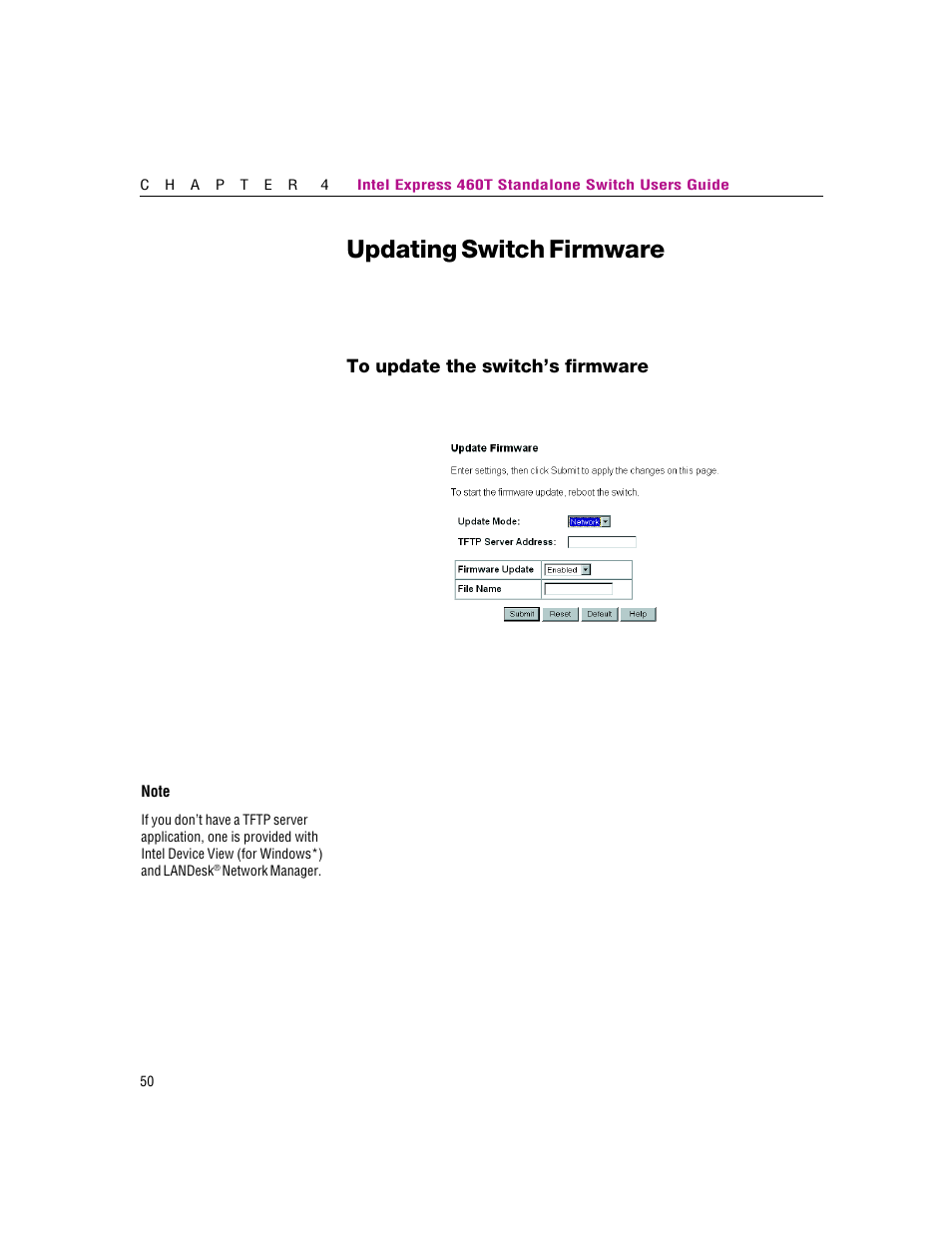 Updating switch firmware | Intel 460T User Manual | Page 56 / 150