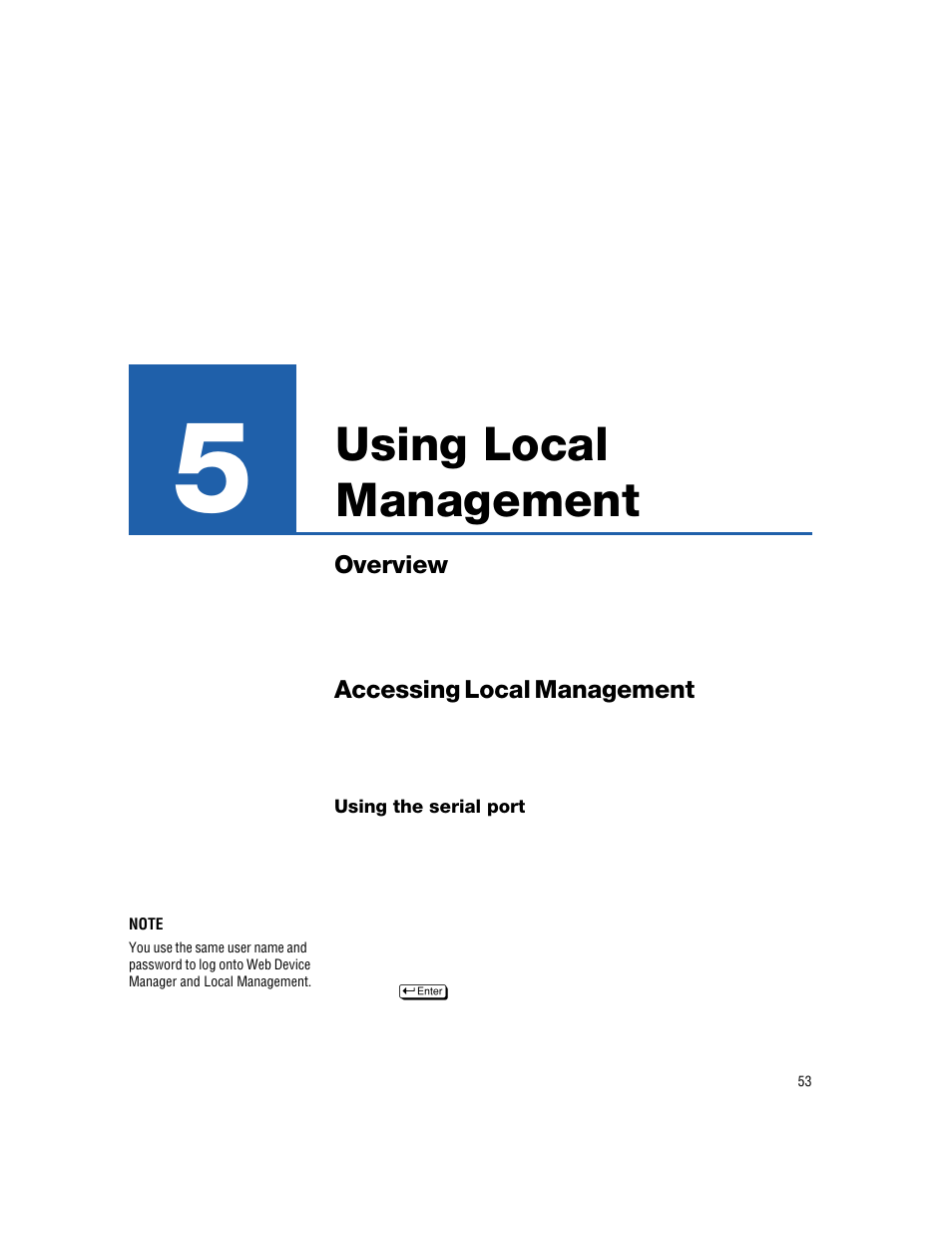 Using local management | Intel 460T User Manual | Page 59 / 150