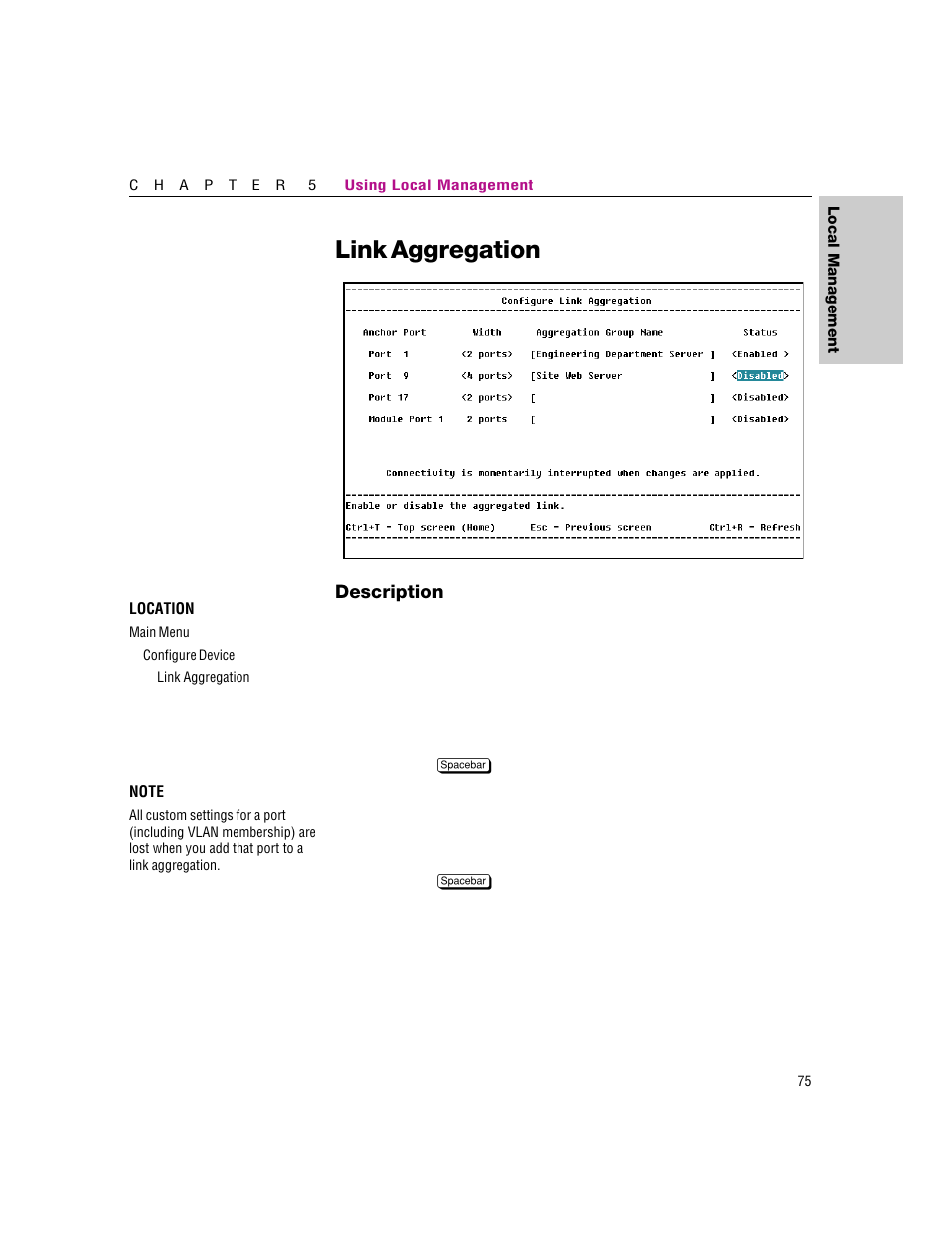 Link aggregation | Intel 460T User Manual | Page 81 / 150