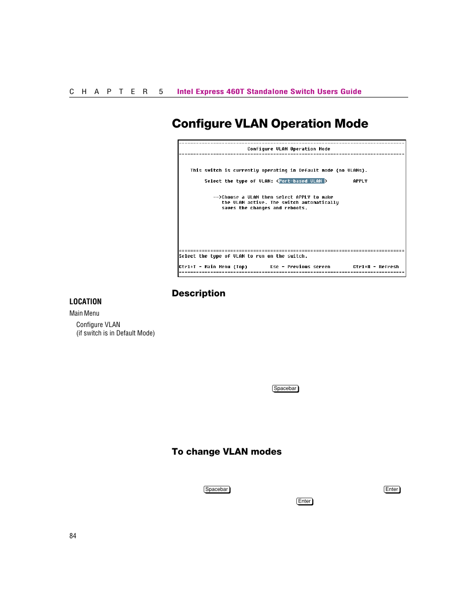 Configure vlan operation mode | Intel 460T User Manual | Page 90 / 150