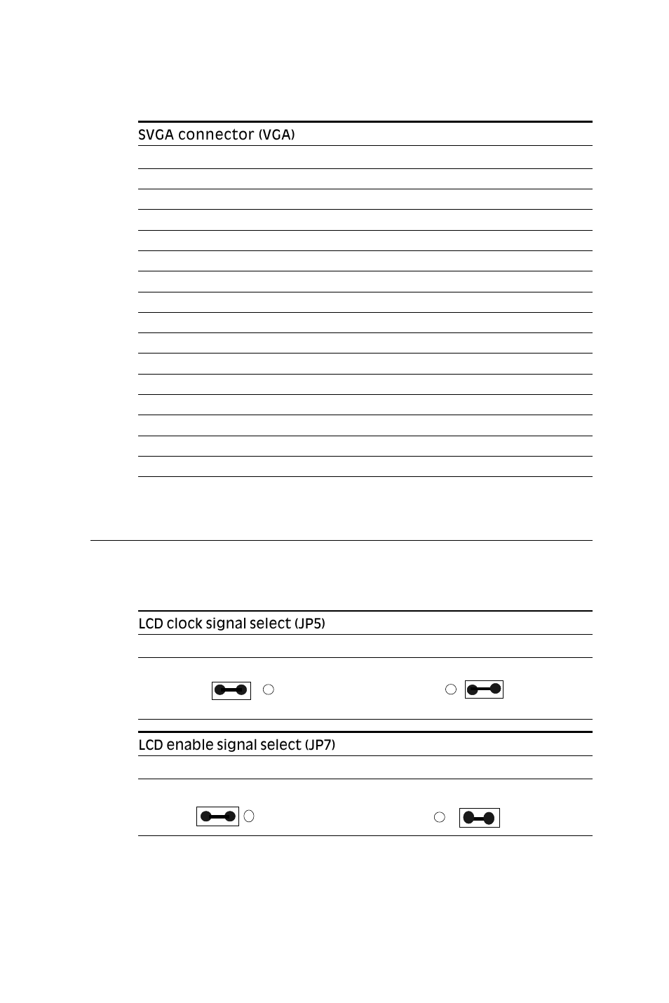 Lcd signal select (jp5, jp7) | Intel SBC-455 User Manual | Page 32 / 97