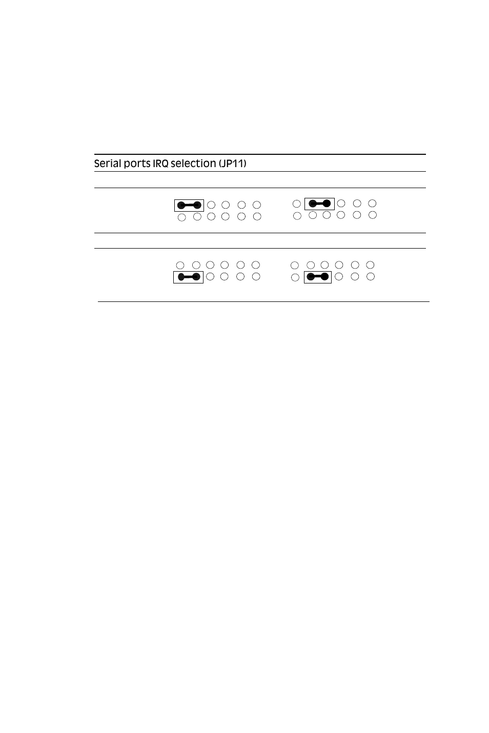 Serial ports irq select (jp11) | Intel SBC-455 User Manual | Page 35 / 97