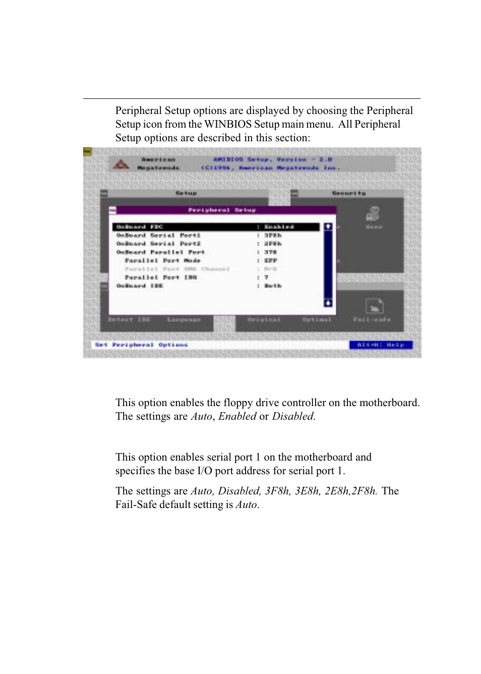 Peripheral setup | Intel SBC-455 User Manual | Page 61 / 97